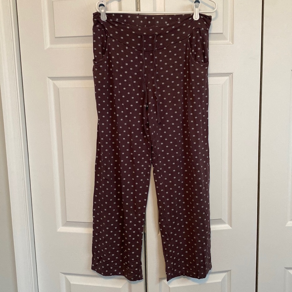 Amoralia - Maternity PJ Bottoms. Size 10. Purplish w/ White Star Print.
